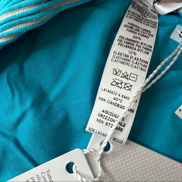 NEW La Perla Neutral Nude & Blue Bikini Bottoms Size US XL - Picture 5 of 7